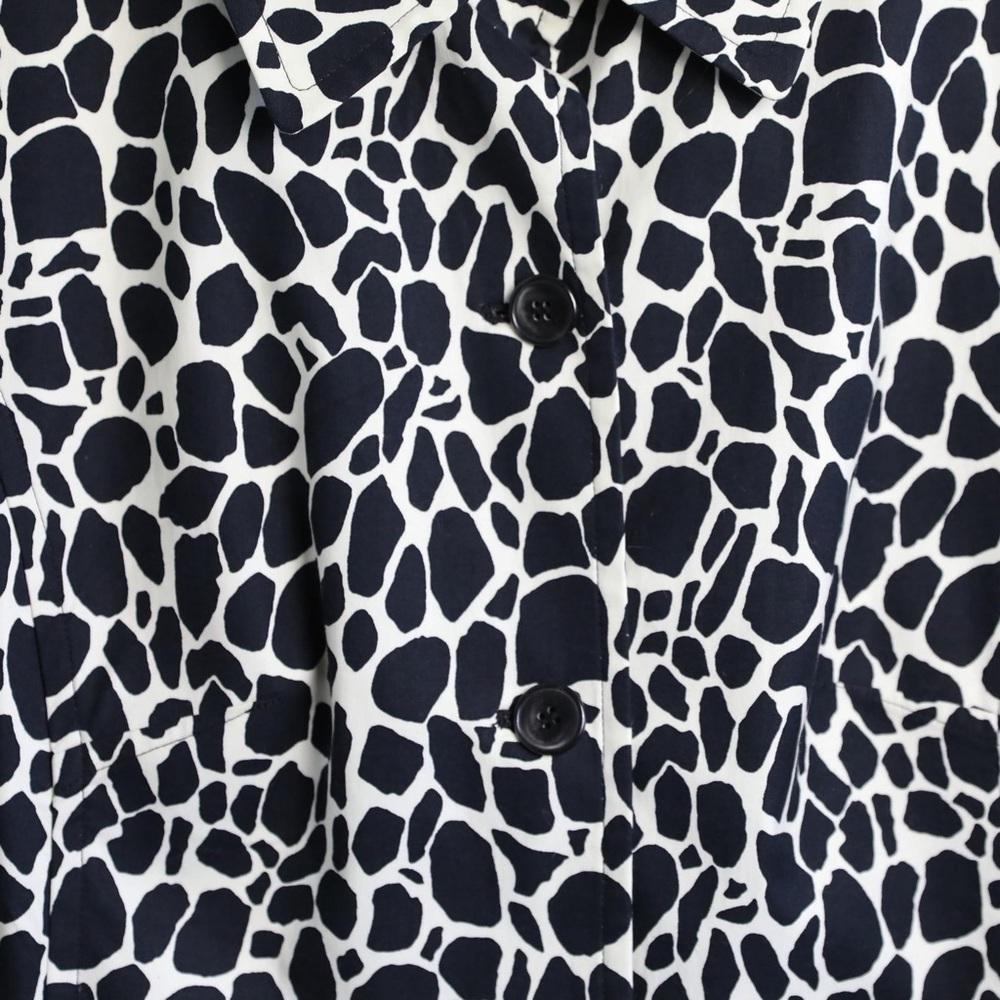 Jones NY jacket giraffe animal print black ivory plus size 2X cotton trendy - Picture 9 of 9